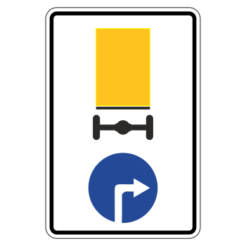 Дорожный знак 4.8.2 «Направление движения транспортных средств с опасными грузами»